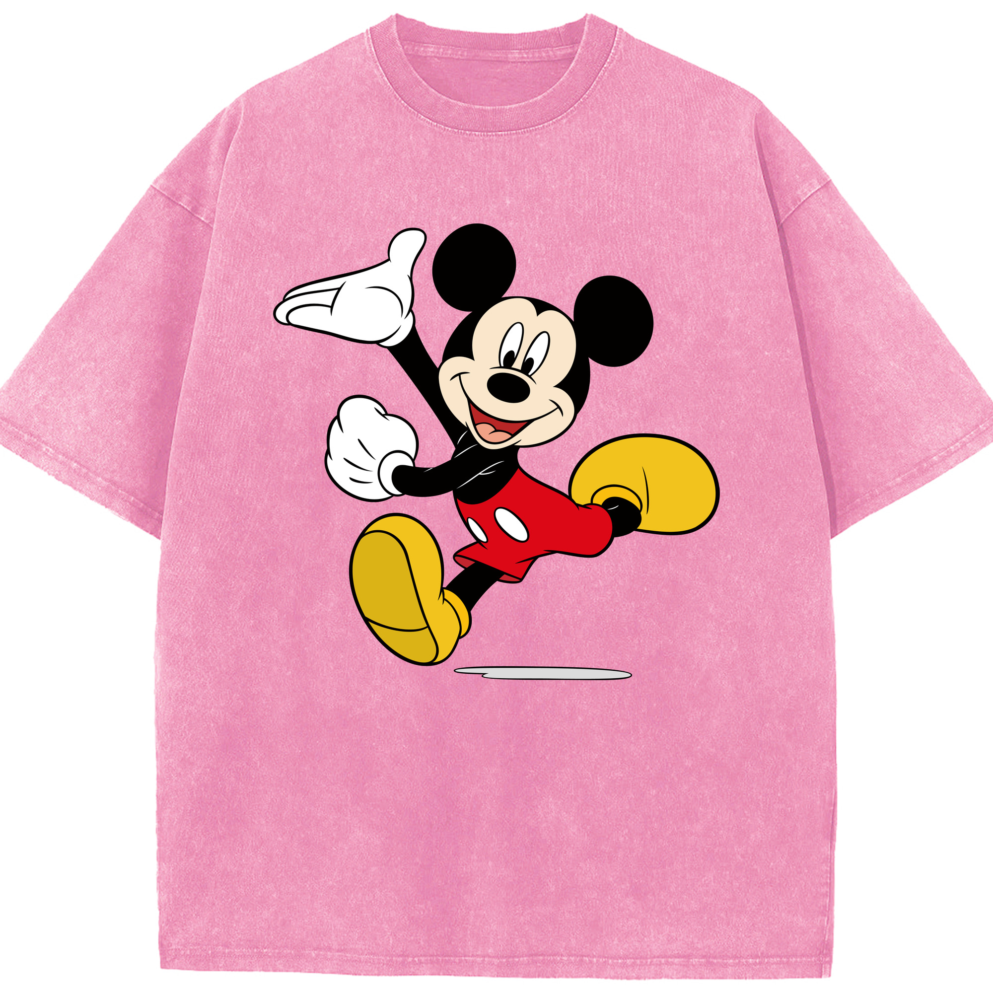 （画像用） ミッキーマウス Mickey Mouse 綿100% ヴィンテージ風 半袖Tシャツ（フロントプリント）